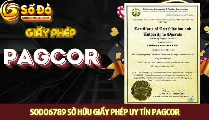 Sodo6789 sở hữu giấy phép hoạt động hợp pháp